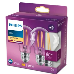 2-PAK LED PÆRE STANDARD E27 7W|Philips Sale