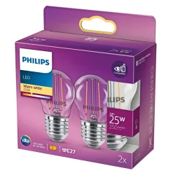P45 LED PÆRE STANDARD E27 2W|Philips New