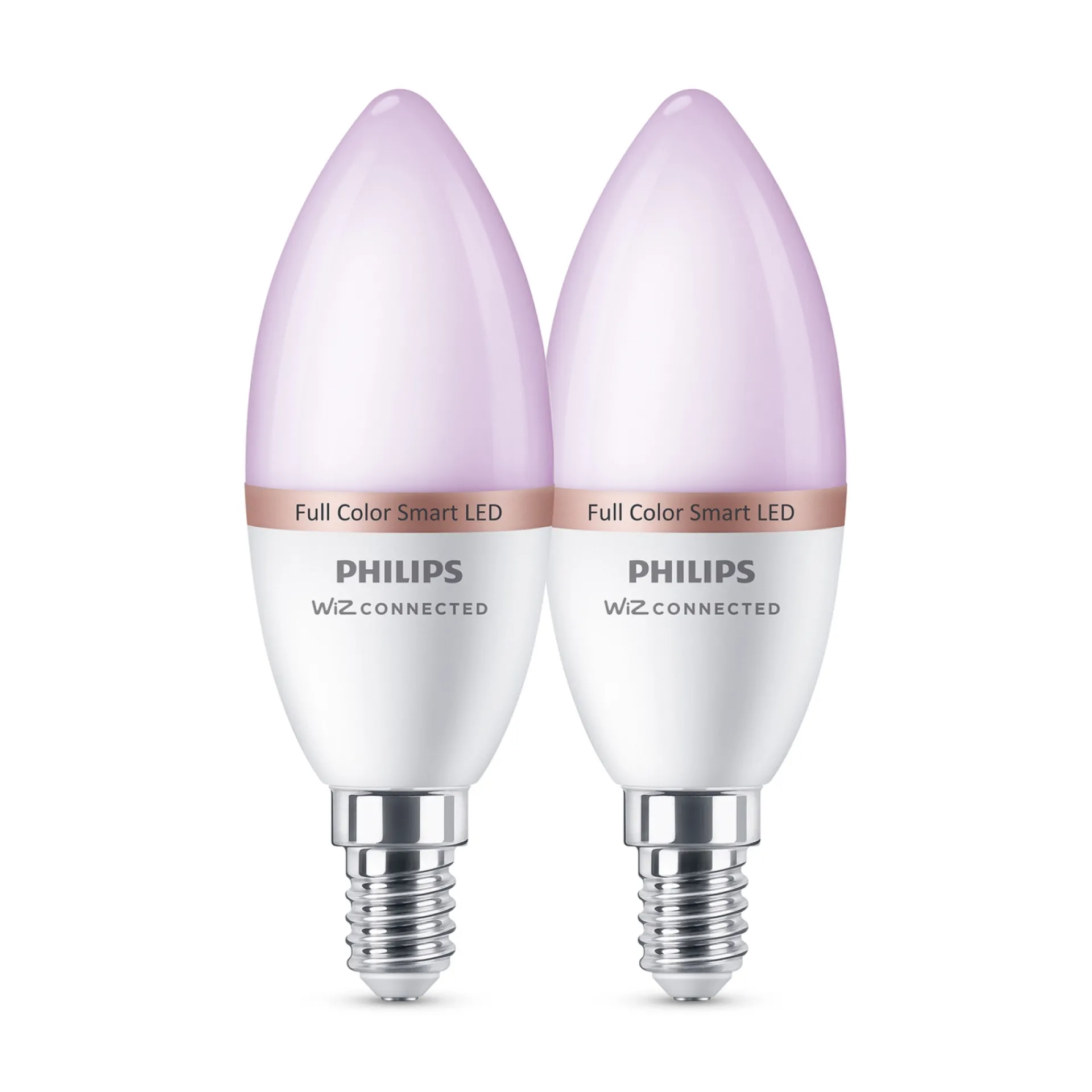 COLOR 2-PAK LED PÆRE E14 KERTE 5W|Philips Smart Best
