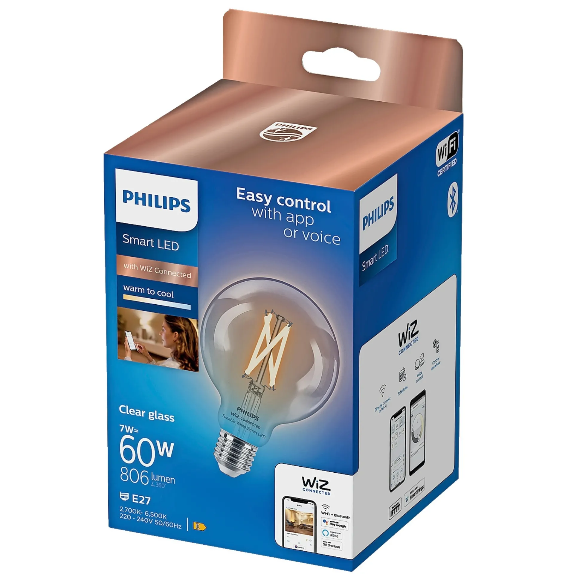 TUNABLE WHITE LED PÆRE E27 DEKO 7W|Philips Smart Discount