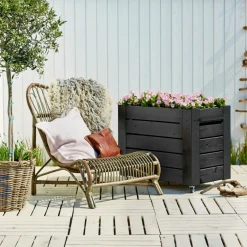 CUBIC BLOMSTERKASSE SORT 70 X 50 X 87 CM|Plus Best