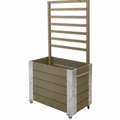 CUBIC BLOMSTERRUMDELER GRÅBRUN 155 X 87 X 50 CM|Plus Online
