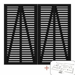 DOBBELTLÅGE FUNGICIDBEHANDLET OG GRUNDMALET SORT 200 X 180 CM|Plus Outlet
