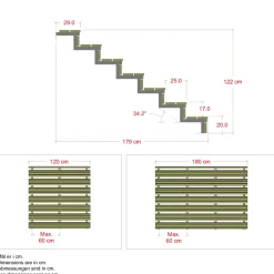 7 TRIN TERRASSETRAPPE 1200 X 1220 MM|Plus Discount