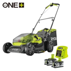 PLÆNEKLIPPER AKKU 18V MED BATTERI OG LADER|Ryobi