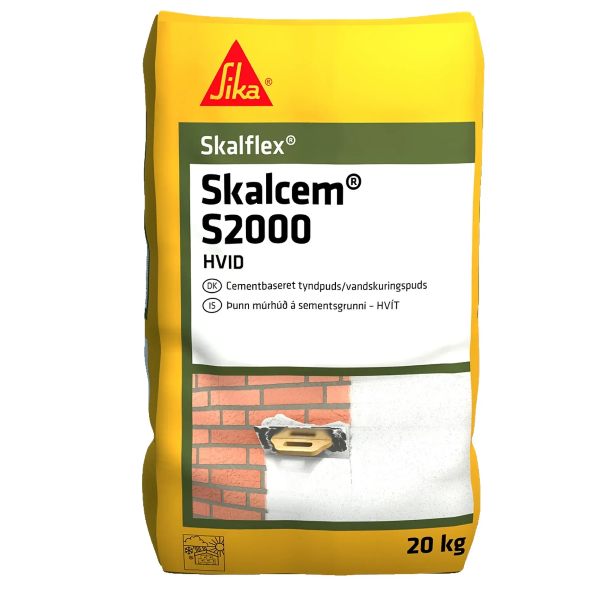 SKALFLEX SKALCEM S2000 VANDSKURINGSMØRTEL HVID 20 KG|SIKA Skalflex Outlet