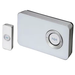 DESIGN BATTERI DØRKLOKKE HVID|Trend Clearance
