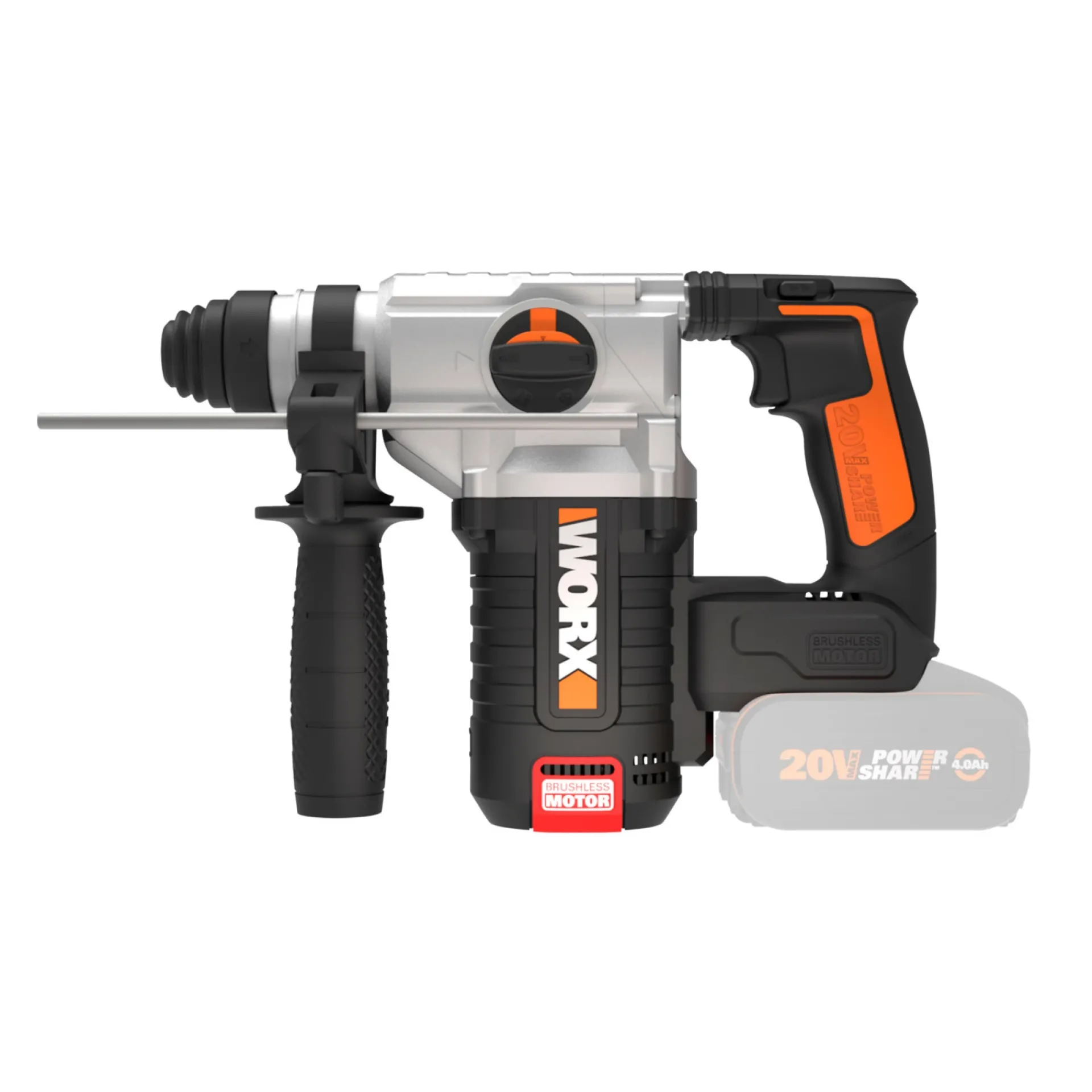 WX380.9 BOREHAMMER AKKU UDEN BATTERI OG LADER 2,2|Worx Clearance